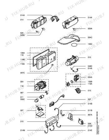 Взрыв-схема посудомоечной машины Privileg PROCOM90610-W, 10005 - Схема узла Electrical equipment 268